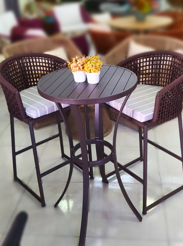 Conjunto Bistrô Corda Náutica com 2 Banquetas Soft