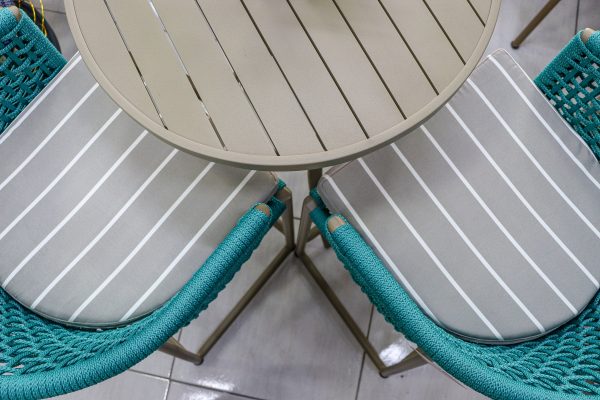 Conjunto Bistrô Corda Náutica com 2 Banquetas Soft