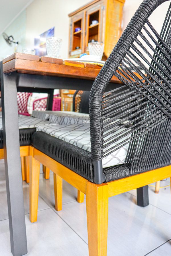 Conjunto Mesa e Cadeira Corda Náutica - Gardênia II
