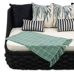 Manta para sofá, verde água.