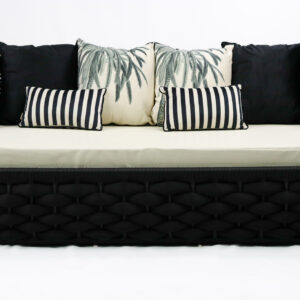 Chaise em tricô náutico, preto