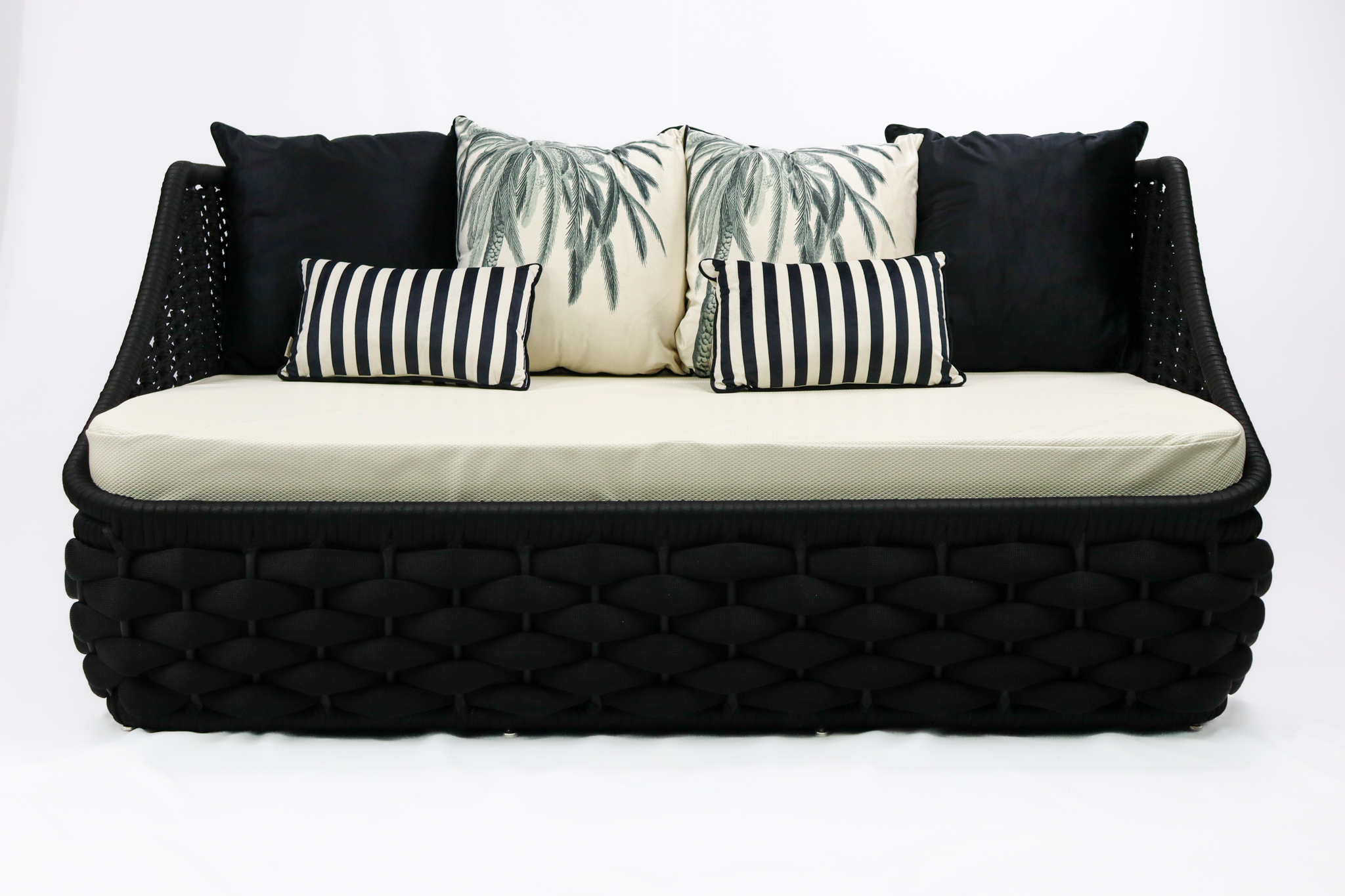 Chaise em tricô náutico, preto