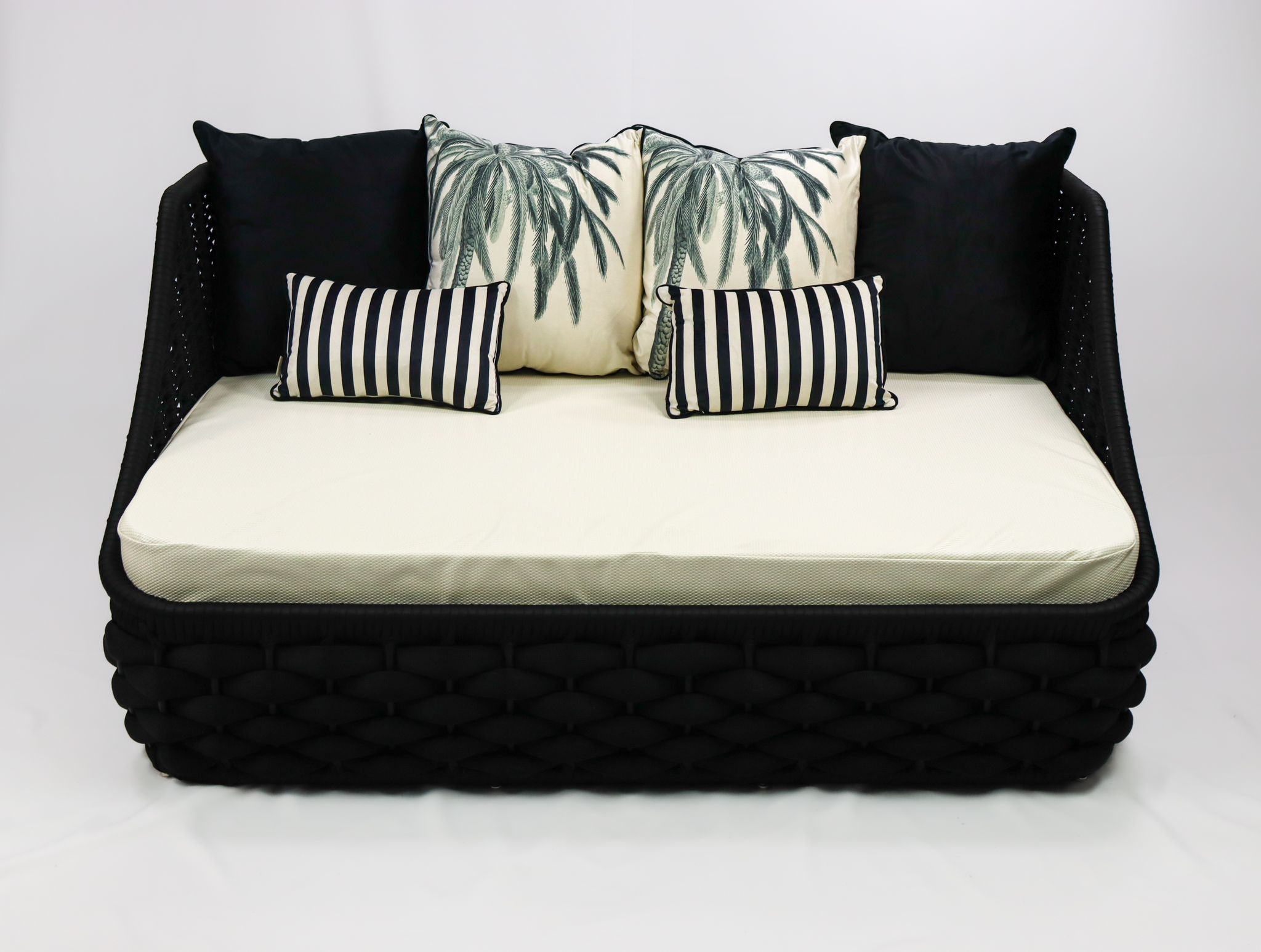 Chaise em tricô náutico, preto