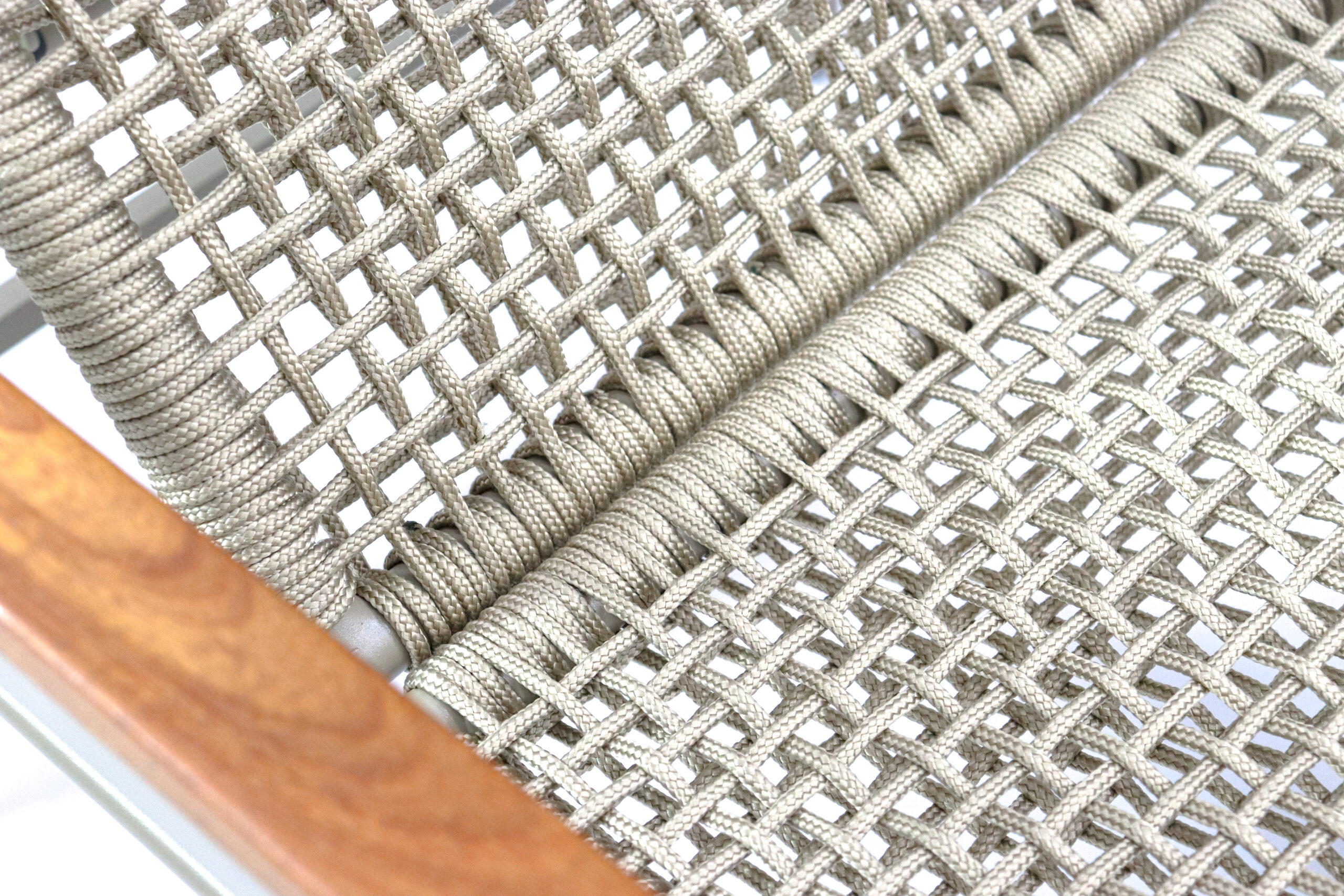 Espreguiçadeira em corda náutica - bege.