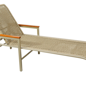 Espreguiçadeira em corda náutica - bege.