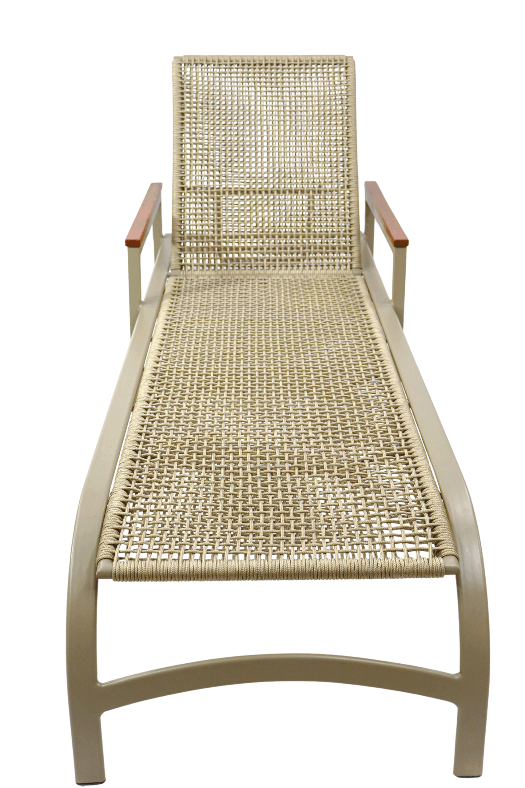 Espreguiçadeira em corda náutica - bege.