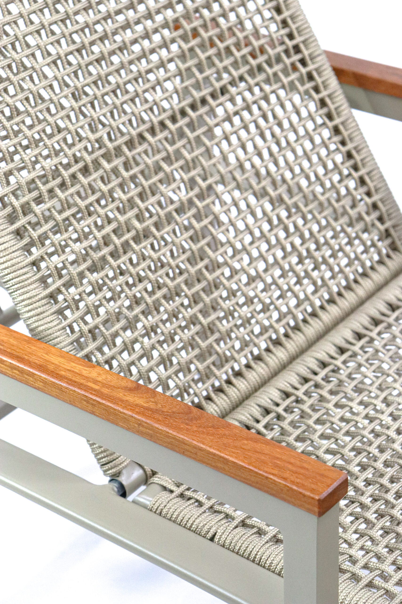 Espreguiçadeira em corda náutica - bege.