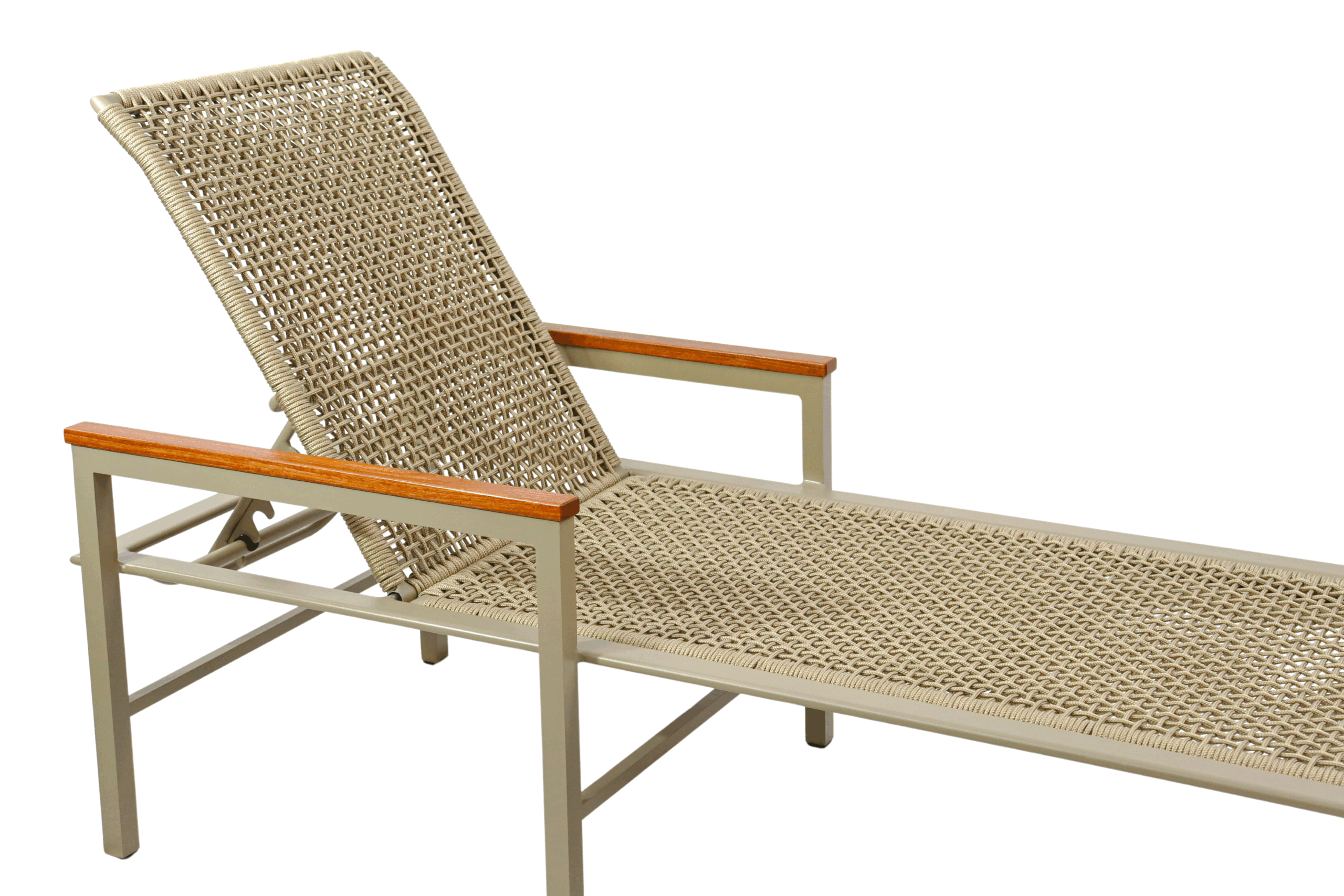Espreguiçadeira em corda náutica - bege.