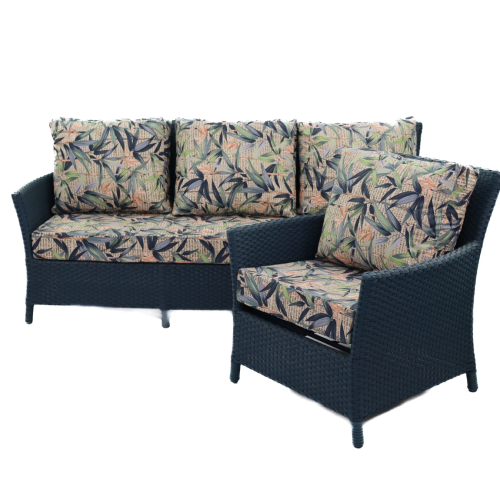 Conjunto sofa de fibra sintetica